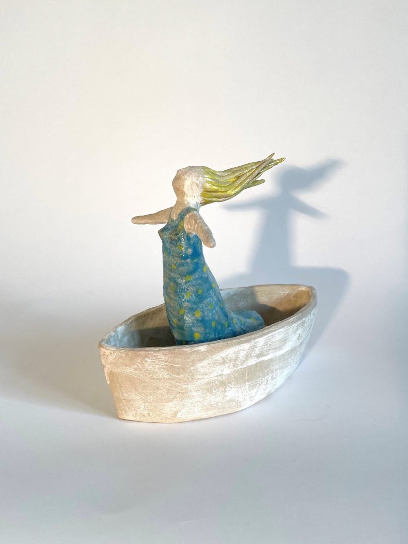 Katharina Böttcher  Keramikobjekt „Vor dem Wind“