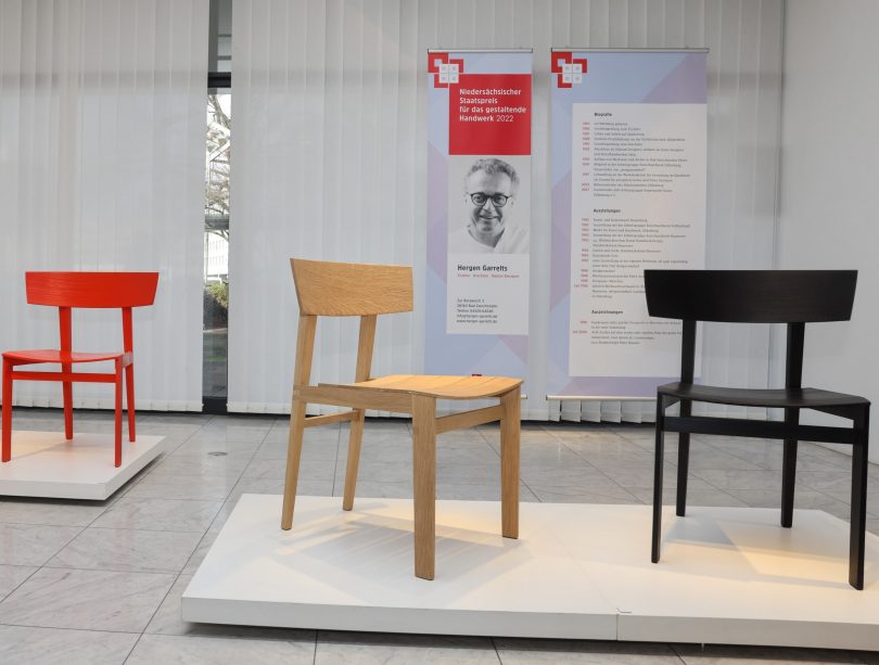 Stühle von Hergen Garrelts, Nieders. Staatspreisträger für das gestaltende Handwerk 2022, Foto: Fender